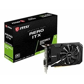 【中古】「未使用品」MSI GEFORCE GTX1650 AERO ITX 4G OC GEFORCE GTX1650 ショート基板グラフィックスカード(PCパーツ)