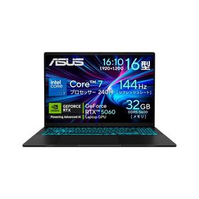 ASUS ノートPC Gaming V16 V3607VM V3607VM-C7321R5060W[16型 | WUXGA | Core 7 | 32GB | 1TB | Windows 11 Home | ブラック]
