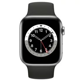 Apple Apple Watch Series6 44mm GPS+Cellularモデル M0GW3J/A+MYT32FE/A A2376【シルバーステンレススチールケース/ブラックソロループ(サイズ7)】 [中古] 【当社3ヶ月間保証】 イオシス