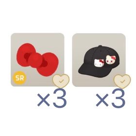 ハローキティリボン×3、なかよしキャップ×3 | リヴリーアイランドのアイテム、RMTの販売・買取一覧