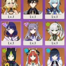 レベル10希少初期垢⭐5×9シロネン、雷電将軍、ナヒーダ、ニィロウ、鍾離、夜蘭、エウルア、ティナリ等 | 原神のアカウントデータ、RMTの販売・買取一覧