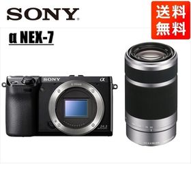 ソニー SONY NEX-7 ブラックボディ E 55-210mm シルバー 望遠 レンズセット ミラーレス一眼 中古 カメラ