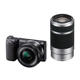中古 1年保証 美品 SONY NEX-5T ダブルズームレンズキット (PZ 16-50mm + E 55-210mm) ブラック [NEX-5TY]