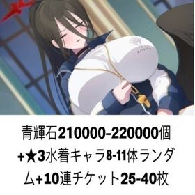 青輝石210000-220000個+★3キャラ8-11体+10連巻25-40枚 | ブルアカ(ブルーアーカイブ)のアカウントデータ、RMTの販売・買取一覧