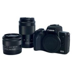 CANON◆デジタル一眼カメラ EOS Kiss M ダブルズームキット [ブラック]//
