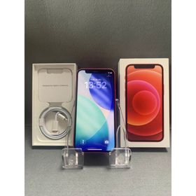 アイフォーン(iPhone)の美品中古 国内版 SIMフリー iPhone12 mini 256GB レッド色(スマートフォン本体)