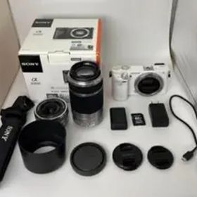 【返品保証・動作確認済】SONY α6000 ホワイト ダブルズームレンズキット