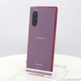 【中古】SONY(ソニー) Xperia 5 64GB レッド SO-01M docomoロック解除SIMフリー 【349-ud】
