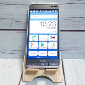 au 京セラ BASIO3 KYV43 ブルー 本体 白ロム SIMロック解除済み SIMフリー B867429