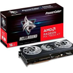 【中古】（新古品） PowerColor Hellhound AMD Radeon RX 7800 XT 16GB GDDR6 グラフィックスカード [ RX7800XT 16G-L/OC ]