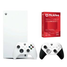 【セット商品】Xbox Series X 1TB デジタルエディション ゲーム機本体 ＋ Xbox Elite ワイヤレス コントローラー Series 2 Core Edition (ホワイト) + マカフィー リブセーフ 3年版 同時購入版 【おひとり様1台限り】