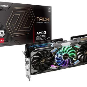 ASRock｜アスロック RX9070XTTC16GO ASRock Radeon RX 9070XT Taichi 16G OC グラフィックボード（ブラック）[RX9070XTTC16GO] 返品種別B