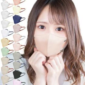 [TJ TRAD JAPAN] 立体 不織布 小さめ マスク 日本製 立体マスク (小さめ30枚, さくらピンク×グレー)