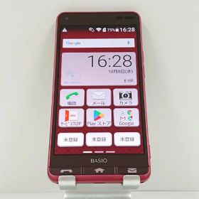 BASIO3 KYV43 au レッド 送料無料 本体 c15025 【中古】