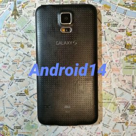 サムスン(SAMSUNG)のGalaxy S5 SCL23 Android14 au(スマートフォン本体)