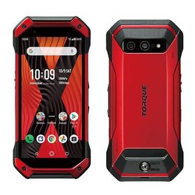 中古 B SIMフリー au KYOCERA TORQUE 5G KYG01 RED 利用制限○