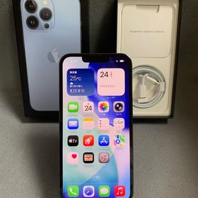 美品 Appleストア版 SIMフリー iPhone13 Pro 256GB シエラブルー色