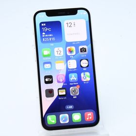【動作可＊電池100 %】 au SIMフリー iPhone12 mini 64GB ホワイト