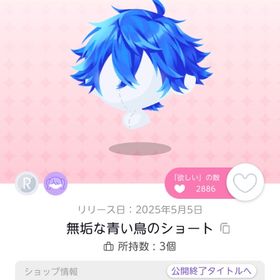 無垢な青い鳥のショート 双子分 | ポケコロツイン(ポケツイ)のアイテム、RMTの販売・買取一覧