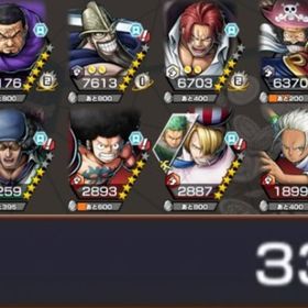 【🔥破格ニカオバブ🔥】ニカ＋白シャンクス＋黒ロジャー70Lv＋クザン＋キドロ 欠片3390⬆ | バウンティラッシュのアカウントデータ、RMTの販売・買取一覧