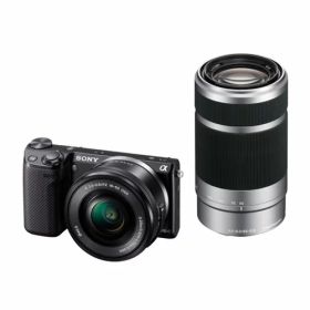 【中古】【1年保証】【美品】SONY NEX-5T ダブルズームレンズキット (PZ 16-50mm + E 55-210mm) ブラック [NEX-5TY]