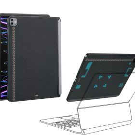 「」 iPad Pro 2024/2022/2021 ケース New M4/M2チップモデル適用 MagEZ Case2 バックカバー 磁気吸着 マジックキーボードに対応 Smart Keyboard Folioに対応 超スリム 軽量 極薄 衝撃保護 ア