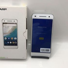 【Simロック解除済み】ワイモバイル Android One S1 ホワイト☆純正AC付き☆