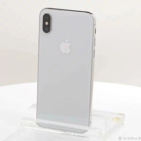 【中古】Apple(アップル) iPhoneX 64GB シルバー MQAY2J／A SoftBank 【276-ud】
