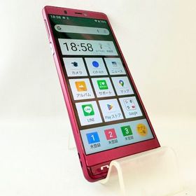 SIMロック解除済！5061021D【通常中古品】シンプルスマホ5/A001SH(ワインレッド)