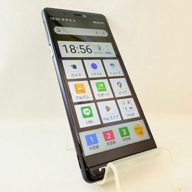 SIMロック解除済！5061020D【超美品】シンプルスマホ5/A001SH(ネイビーブルー)