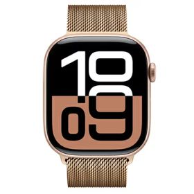 Apple Apple Watch Series10 46mm GPSモデル MWX23J/A+MC7K4FE/A A2999【ローズゴールドアルミニウムケース/ゴールドミラネーゼループ(S/M)】 [未使用] 【当社6ヶ月保証】 イオシス