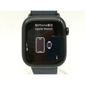 【中古】Apple Apple Watch Series10 46mm GPS ジェットブラックアルミニウムケース/インクスポーツループ MWWR3J/A【広島】保証期間1ヶ月【ランクB】
