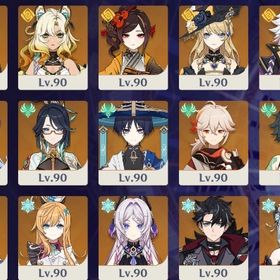 レベル90のキャラ70体！星5の1凸多め、セノ4凸 5年目垢 | 原神のアカウントデータ、RMTの販売・買取一覧