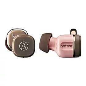 audio-technica(オーディオテクニカ) 完全ワイヤレスイヤホン ピンクブラウン ATH-SQ1TW2 PBW ［ワイヤレス(左右分離) /Bluetooth対応］ ATHSQ1TW2PBW