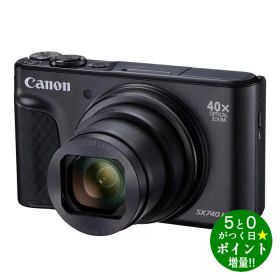 キヤノン カメラ コンパクトデジタルカメラ 4K動画 Wi-Fi対応 PowerShot SX740 HS BK ブラック Canon【転送不可】