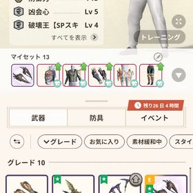 HR300超え / G10武器27個 / G8防具多数 錬成付き | モンハンNow(ナウ)のアカウントデータ、RMTの販売・買取一覧