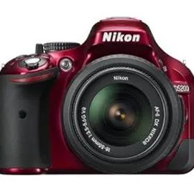 【中古】(非常に良い)Nikon デジタル一眼レフカメラ D5200 レンズキット AF-S DX NIKKOR 18-55mm f/3.5-5.6G VR付属 レッド D5200LKRD