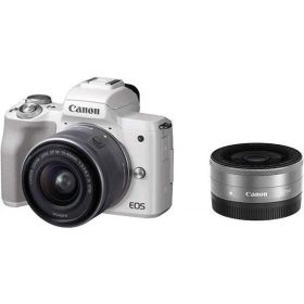 キヤノン Canon EOS Kiss M ホワイト ダブルレンズキット SDカード付き