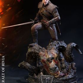 プレミアムマスターライン/ ウィッチャー3 ワイルドハント： ゲラルト 1/4 ポリストーン スタチュー