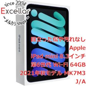 [bn:3] APPLE iPad mini 8.3インチ 第6世代 Wi-Fi 64GB 2021年秋モデル MK7M3J/A スペースグレイ 美品 元箱あり