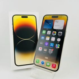 バッテリー良好 iPhone 14 ProMax 128 GB ゴールド SIMフリー(simロック解除済) 白ロム 中古 本体 動作確認済 【最短送料無料】X-1393