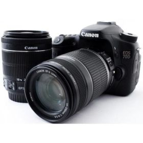 デジタル一眼 キヤノン CANON EOS 70D ダブルズーム 中古 Wi-Fi搭載 新品SDカード付き スマホに送れる 届いてすぐに使える 美品 長期保証