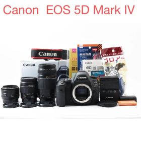 保証付きCanon EOS 5D Mark IV標準&望遠&単焦点レンズセット