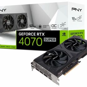 PNY GeFORCE RTX 4070 Super 12GB VERTO OC DUAL FAN グラフィックカード｜VCG4070S12DFXPB1-O
