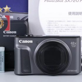 【中古】Canon キヤノン PowerShot SX720 HS ブラック コンパクトデジタルカメラ 元箱付き