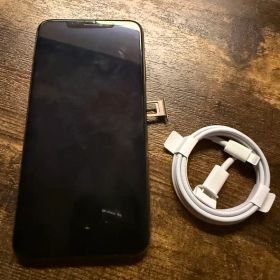 Apple iPhone X ゴールド 本体 充電ケーブル付き ヒビあり