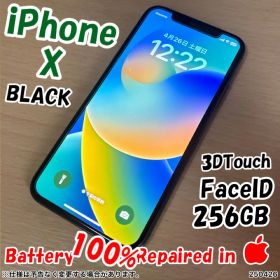iPhone X 256GB 電池100％正規 カメラ難有