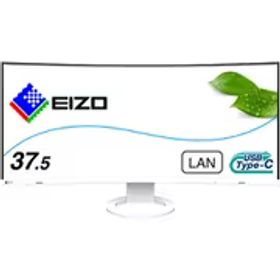 EIZO エイゾー 液晶モニター/曲面/FlexScan/37.5型/UltraWide(3840×1600)/IPSパネル/アンチグレア/疲れ目軽減 ホワイト EV3895-WT