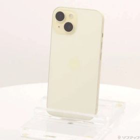 〔中古品〕 iPhone15 128GB イエロー MTMK3J／A SIMフリー 〔ネットワーク利用制限▲〕【262】