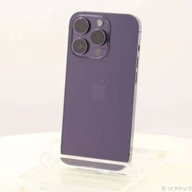 〔中古品〕 iPhone14 Pro 256GB ディープパープル MQ1E3J／A SIMフリー【371】